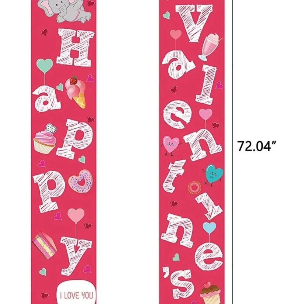 Happy””Valentine’s Day” Happy” Banner  Decor